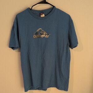 Quiksilver Men's Ocean Blue Logo Tee Large L